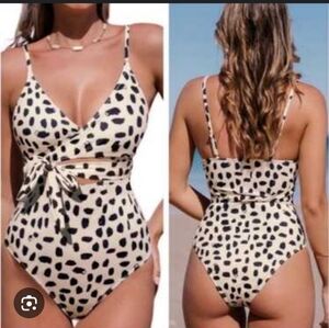 Aerie Leopard Print One-Piece Swimsuit